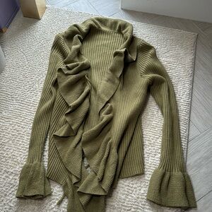 Trendy green cardigan size small